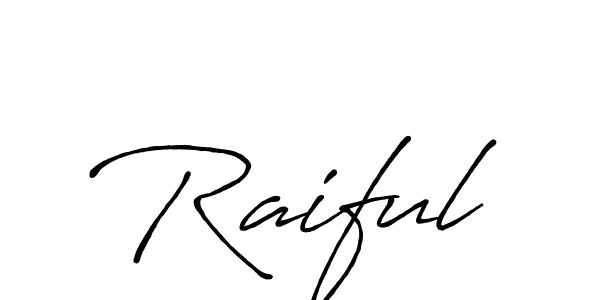 How to make Raiful signature? Antro_Vectra_Bolder is a professional autograph style. Create handwritten signature for Raiful name. Raiful signature style 7 images and pictures png