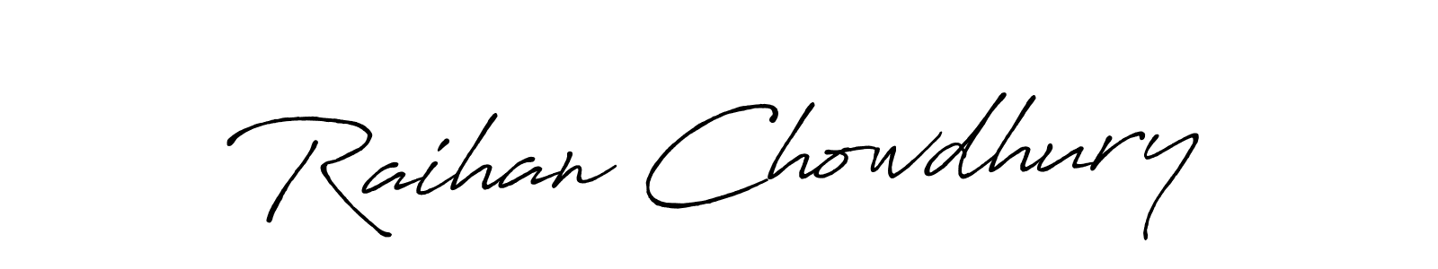 if you are searching for the best signature style for your name Raihan Chowdhury. so please give up your signature search. here we have designed multiple signature styles  using Antro_Vectra_Bolder. Raihan Chowdhury signature style 7 images and pictures png