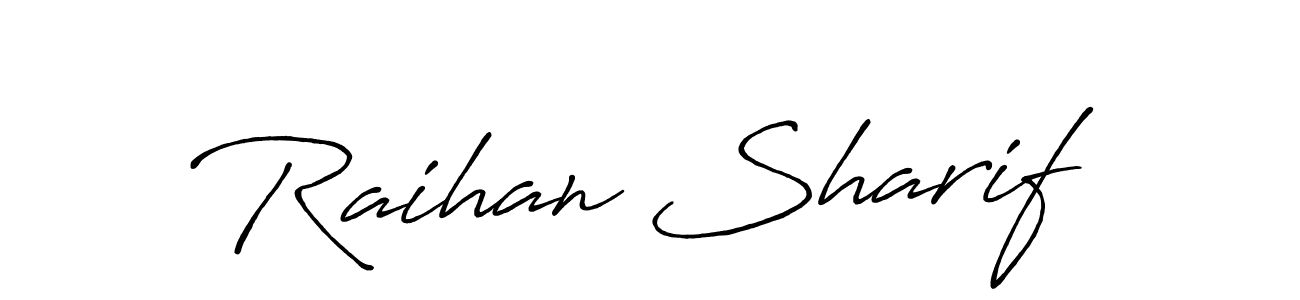 if you are searching for the best signature style for your name Raihan Sharif. so please give up your signature search. here we have designed multiple signature styles  using Antro_Vectra_Bolder. Raihan Sharif signature style 7 images and pictures png