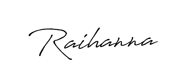 Raihanna stylish signature style. Best Handwritten Sign (Antro_Vectra_Bolder) for my name. Handwritten Signature Collection Ideas for my name Raihanna. Raihanna signature style 7 images and pictures png