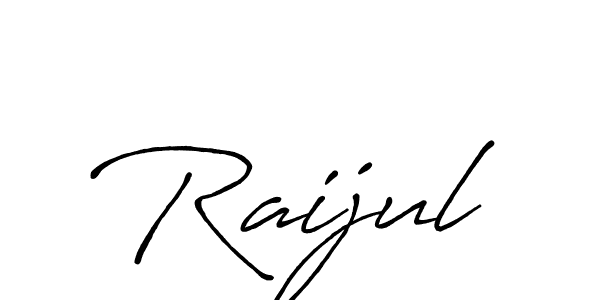 Make a beautiful signature design for name Raijul. With this signature (Antro_Vectra_Bolder) style, you can create a handwritten signature for free. Raijul signature style 7 images and pictures png