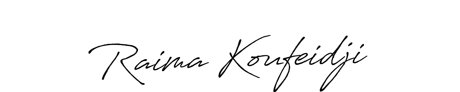 How to Draw Raima Koufeidji signature style? Antro_Vectra_Bolder is a latest design signature styles for name Raima Koufeidji. Raima Koufeidji signature style 7 images and pictures png