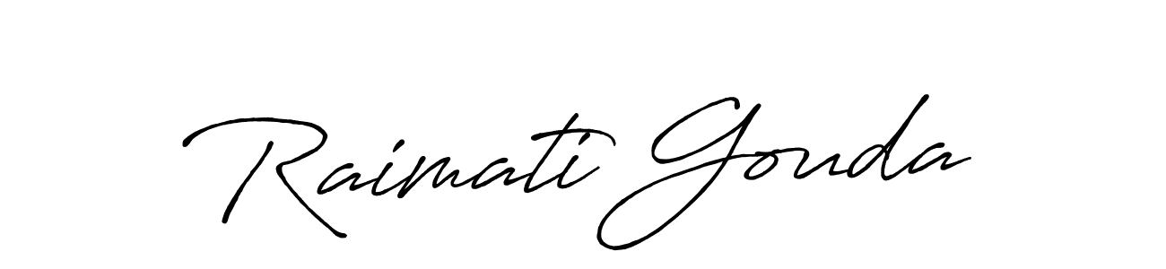 You should practise on your own different ways (Antro_Vectra_Bolder) to write your name (Raimati Gouda) in signature. don't let someone else do it for you. Raimati Gouda signature style 7 images and pictures png
