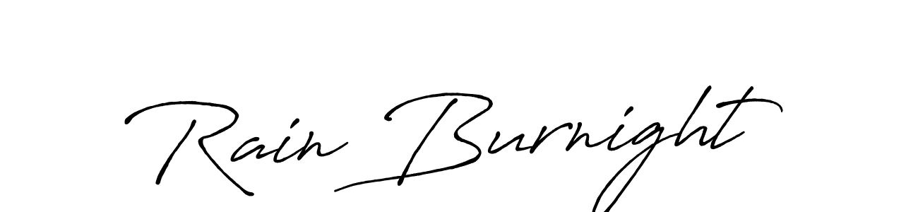 Also we have Rain Burnight name is the best signature style. Create professional handwritten signature collection using Antro_Vectra_Bolder autograph style. Rain Burnight signature style 7 images and pictures png
