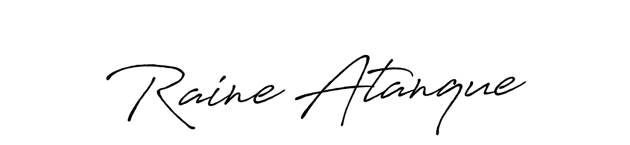 Use a signature maker to create a handwritten signature online. With this signature software, you can design (Antro_Vectra_Bolder) your own signature for name Raine Atanque. Raine Atanque signature style 7 images and pictures png