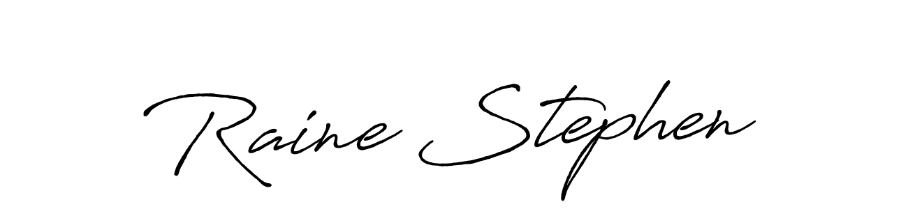 Use a signature maker to create a handwritten signature online. With this signature software, you can design (Antro_Vectra_Bolder) your own signature for name Raine Stephen. Raine Stephen signature style 7 images and pictures png