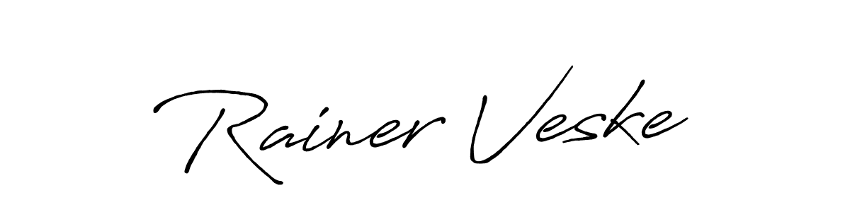 Make a beautiful signature design for name Rainer Veske. With this signature (Antro_Vectra_Bolder) style, you can create a handwritten signature for free. Rainer Veske signature style 7 images and pictures png