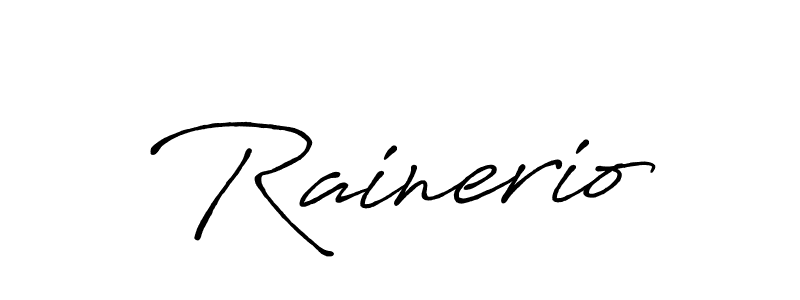 Also we have Rainerio name is the best signature style. Create professional handwritten signature collection using Antro_Vectra_Bolder autograph style. Rainerio signature style 7 images and pictures png