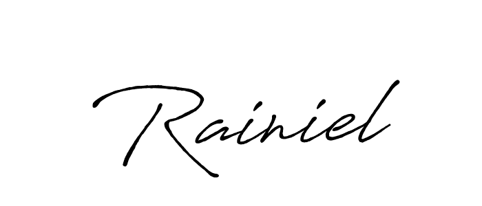 Make a beautiful signature design for name Rainiel. Use this online signature maker to create a handwritten signature for free. Rainiel signature style 7 images and pictures png
