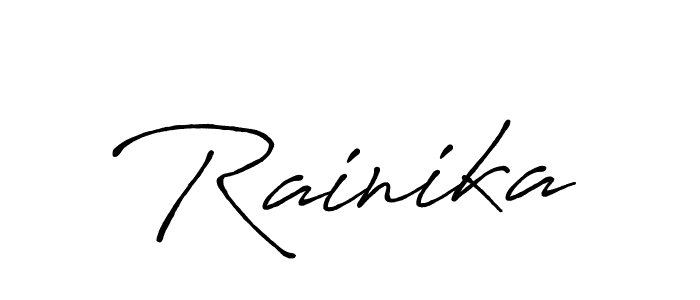 Similarly Antro_Vectra_Bolder is the best handwritten signature design. Signature creator online .You can use it as an online autograph creator for name Rainika. Rainika signature style 7 images and pictures png