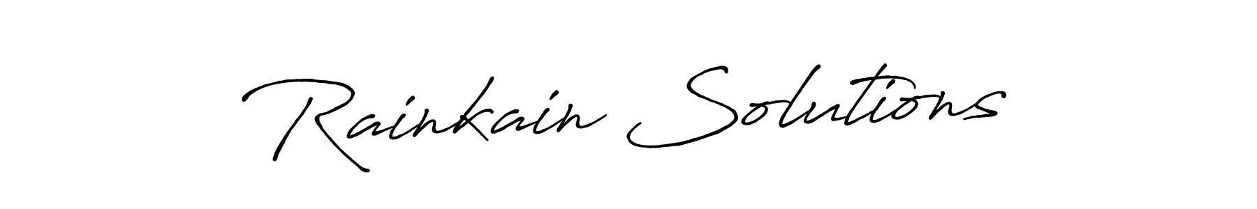 It looks lik you need a new signature style for name Rainkain Solutions. Design unique handwritten (Antro_Vectra_Bolder) signature with our free signature maker in just a few clicks. Rainkain Solutions signature style 7 images and pictures png