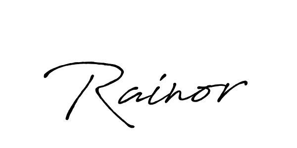 Make a beautiful signature design for name Rainor. With this signature (Antro_Vectra_Bolder) style, you can create a handwritten signature for free. Rainor signature style 7 images and pictures png