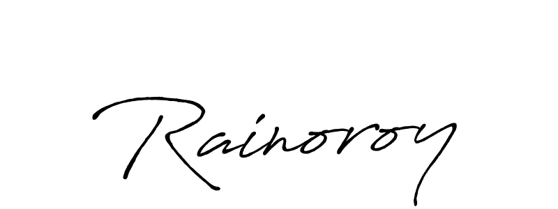 Use a signature maker to create a handwritten signature online. With this signature software, you can design (Antro_Vectra_Bolder) your own signature for name Rainoroy. Rainoroy signature style 7 images and pictures png