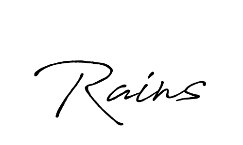 Use a signature maker to create a handwritten signature online. With this signature software, you can design (Antro_Vectra_Bolder) your own signature for name Rains. Rains signature style 7 images and pictures png
