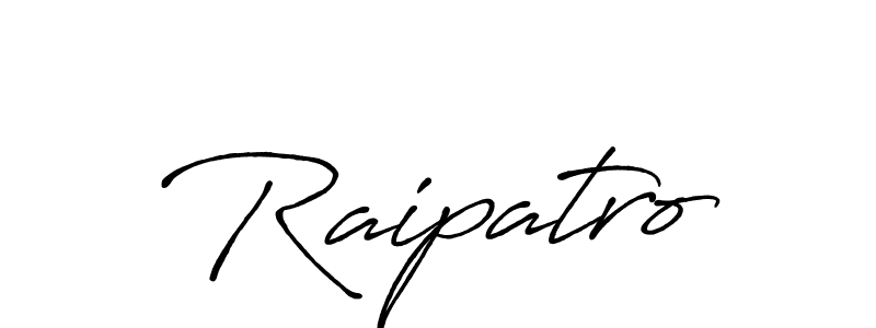 How to make Raipatro signature? Antro_Vectra_Bolder is a professional autograph style. Create handwritten signature for Raipatro name. Raipatro signature style 7 images and pictures png