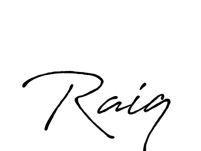 Similarly Antro_Vectra_Bolder is the best handwritten signature design. Signature creator online .You can use it as an online autograph creator for name Raiq. Raiq signature style 7 images and pictures png