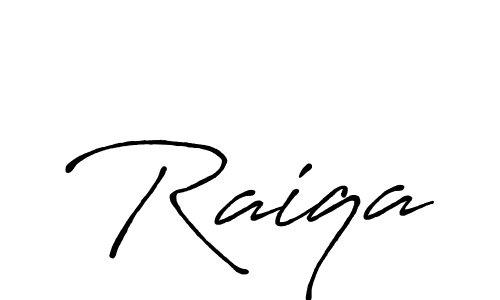 Create a beautiful signature design for name Raiqa. With this signature (Antro_Vectra_Bolder) fonts, you can make a handwritten signature for free. Raiqa signature style 7 images and pictures png
