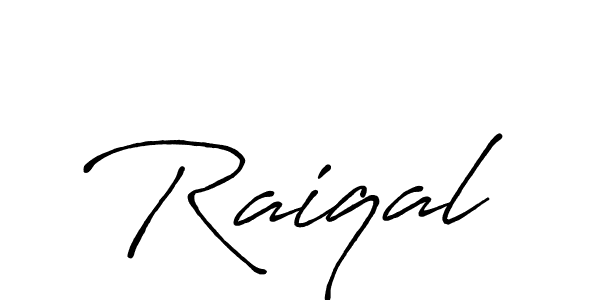 Also we have Raiqal name is the best signature style. Create professional handwritten signature collection using Antro_Vectra_Bolder autograph style. Raiqal signature style 7 images and pictures png