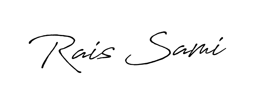Use a signature maker to create a handwritten signature online. With this signature software, you can design (Antro_Vectra_Bolder) your own signature for name Rais Sami. Rais Sami signature style 7 images and pictures png