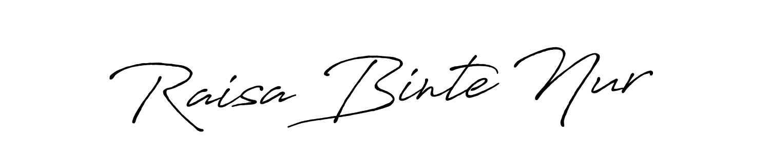 Similarly Antro_Vectra_Bolder is the best handwritten signature design. Signature creator online .You can use it as an online autograph creator for name Raisa Binte Nur. Raisa Binte Nur signature style 7 images and pictures png