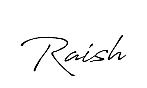 Use a signature maker to create a handwritten signature online. With this signature software, you can design (Antro_Vectra_Bolder) your own signature for name Raish. Raish signature style 7 images and pictures png