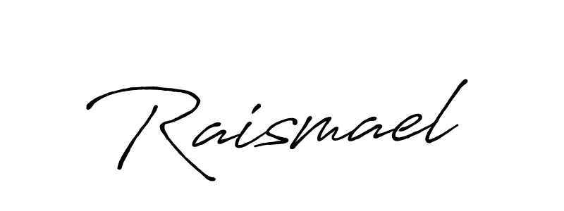 How to make Raismael name signature. Use Antro_Vectra_Bolder style for creating short signs online. This is the latest handwritten sign. Raismael signature style 7 images and pictures png