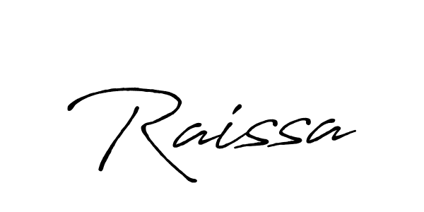 Create a beautiful signature design for name Raissa. With this signature (Antro_Vectra_Bolder) fonts, you can make a handwritten signature for free. Raissa signature style 7 images and pictures png