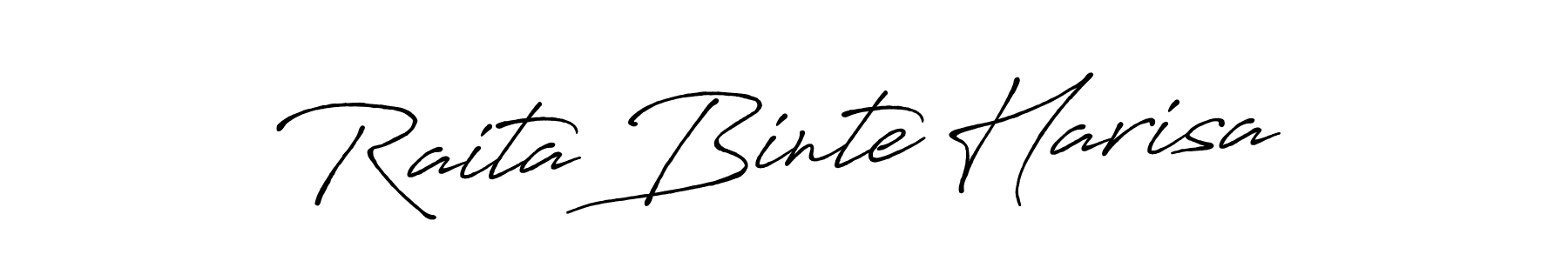 Antro_Vectra_Bolder is a professional signature style that is perfect for those who want to add a touch of class to their signature. It is also a great choice for those who want to make their signature more unique. Get Raita Binte Harisa name to fancy signature for free. Raita Binte Harisa signature style 7 images and pictures png