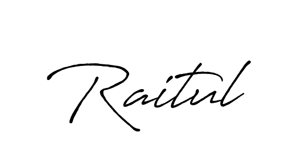 Similarly Antro_Vectra_Bolder is the best handwritten signature design. Signature creator online .You can use it as an online autograph creator for name Raitul. Raitul signature style 7 images and pictures png