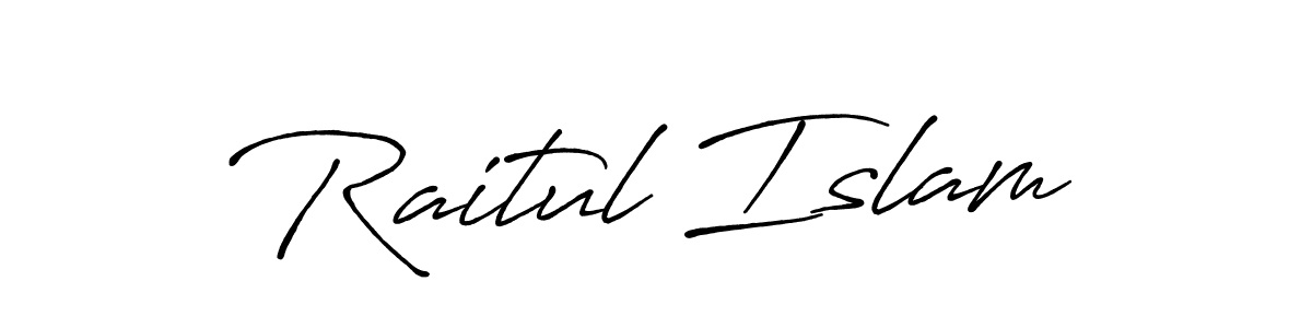 The best way (Antro_Vectra_Bolder) to make a short signature is to pick only two or three words in your name. The name Raitul Islam include a total of six letters. For converting this name. Raitul Islam signature style 7 images and pictures png