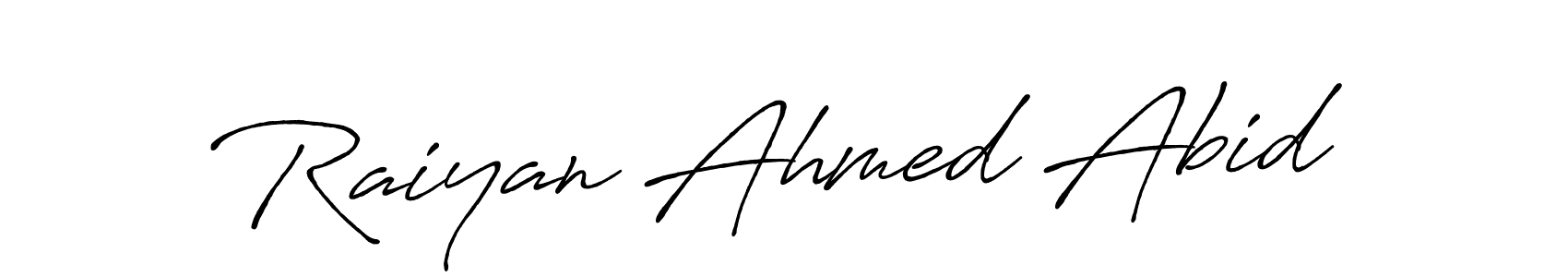 Similarly Antro_Vectra_Bolder is the best handwritten signature design. Signature creator online .You can use it as an online autograph creator for name Raiyan Ahmed Abid. Raiyan Ahmed Abid signature style 7 images and pictures png