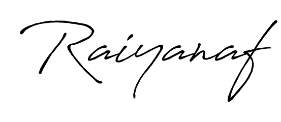 A dynamic signature style for Raiyanaf using Antro_Vectra_Bolder script. Designed to look authentic, handwritten, and professional. Raiyanaf signature style 7 images and pictures png