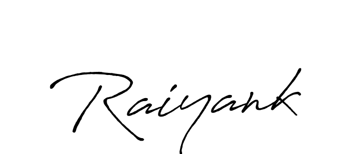 Use a signature maker to create a handwritten signature online. With this signature software, you can design (Antro_Vectra_Bolder) your own signature for name Raiyank. Raiyank signature style 7 images and pictures png