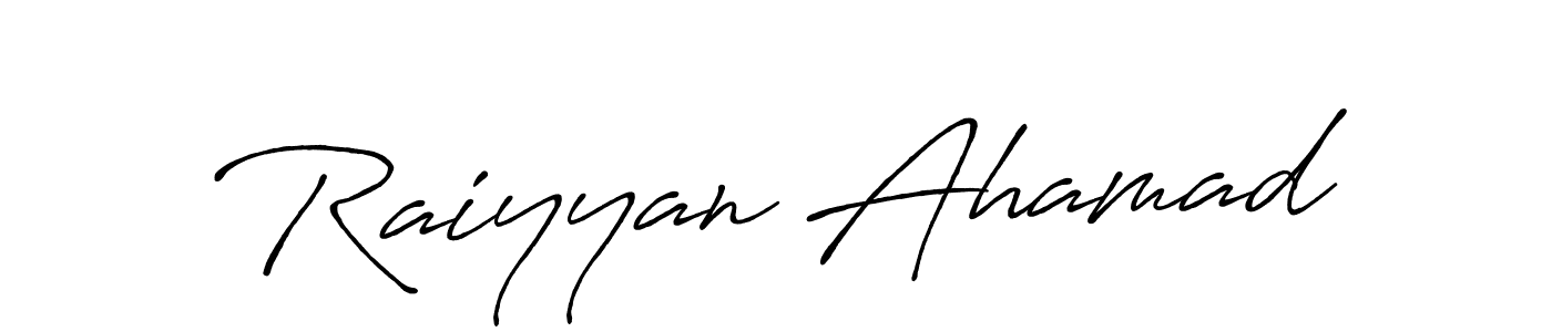 How to make Raiyyan Ahamad signature? Antro_Vectra_Bolder is a professional autograph style. Create handwritten signature for Raiyyan Ahamad name. Raiyyan Ahamad signature style 7 images and pictures png