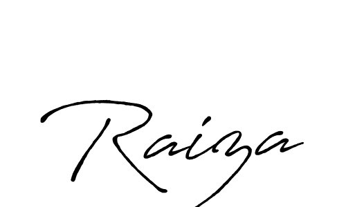 Design your own signature with our free online signature maker. With this signature software, you can create a handwritten (Antro_Vectra_Bolder) signature for name Raiza. Raiza signature style 7 images and pictures png