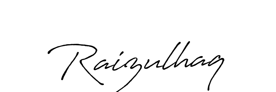 How to make Raizulhaq name signature. Use Antro_Vectra_Bolder style for creating short signs online. This is the latest handwritten sign. Raizulhaq signature style 7 images and pictures png