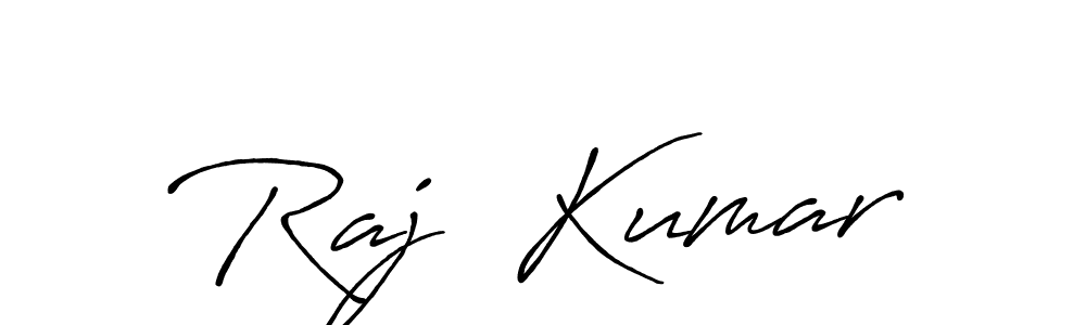 Create a beautiful signature design for name Raj  Kumar. With this signature (Antro_Vectra_Bolder) fonts, you can make a handwritten signature for free. Raj  Kumar signature style 7 images and pictures png