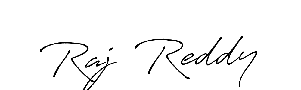 Create a beautiful signature design for name Raj  Reddy. With this signature (Antro_Vectra_Bolder) fonts, you can make a handwritten signature for free. Raj  Reddy signature style 7 images and pictures png