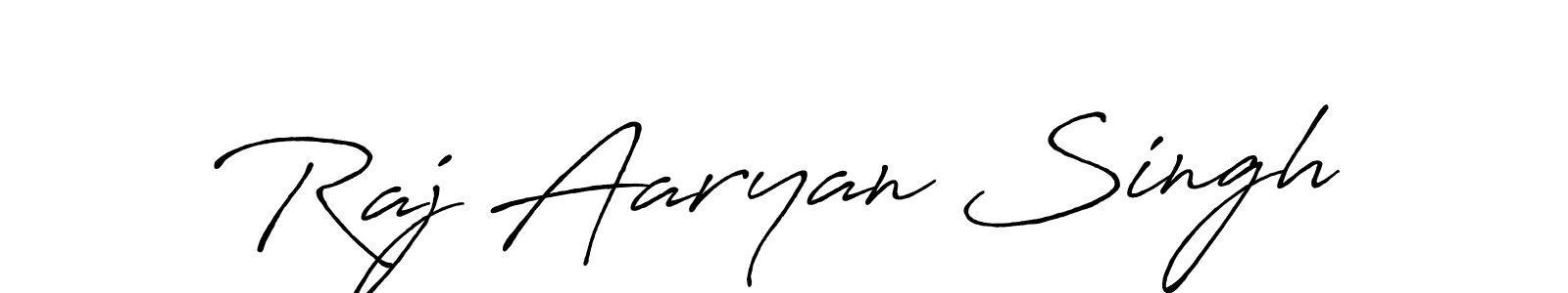 How to make Raj Aaryan Singh name signature. Use Antro_Vectra_Bolder style for creating short signs online. This is the latest handwritten sign. Raj Aaryan Singh signature style 7 images and pictures png