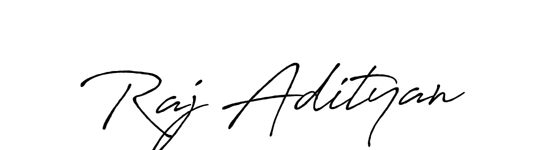 Raj Adityan stylish signature style. Best Handwritten Sign (Antro_Vectra_Bolder) for my name. Handwritten Signature Collection Ideas for my name Raj Adityan. Raj Adityan signature style 7 images and pictures png