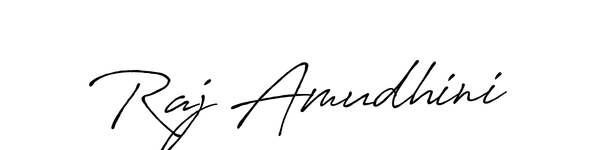 How to make Raj Amudhini signature? Antro_Vectra_Bolder is a professional autograph style. Create handwritten signature for Raj Amudhini name. Raj Amudhini signature style 7 images and pictures png