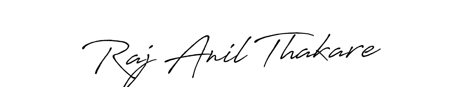 Create a beautiful signature design for name Raj Anil Thakare. With this signature (Antro_Vectra_Bolder) fonts, you can make a handwritten signature for free. Raj Anil Thakare signature style 7 images and pictures png