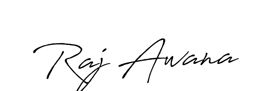 Use a signature maker to create a handwritten signature online. With this signature software, you can design (Antro_Vectra_Bolder) your own signature for name Raj Awana. Raj Awana signature style 7 images and pictures png