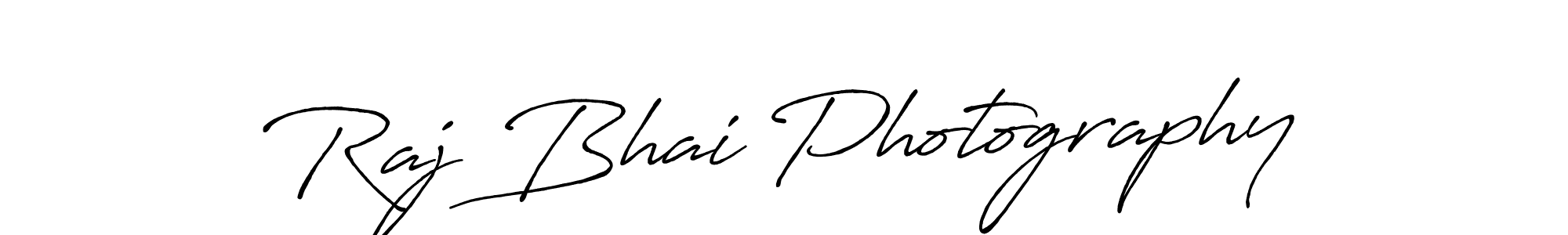 Use a signature maker to create a handwritten signature online. With this signature software, you can design (Antro_Vectra_Bolder) your own signature for name Raj Bhai Photography. Raj Bhai Photography signature style 7 images and pictures png