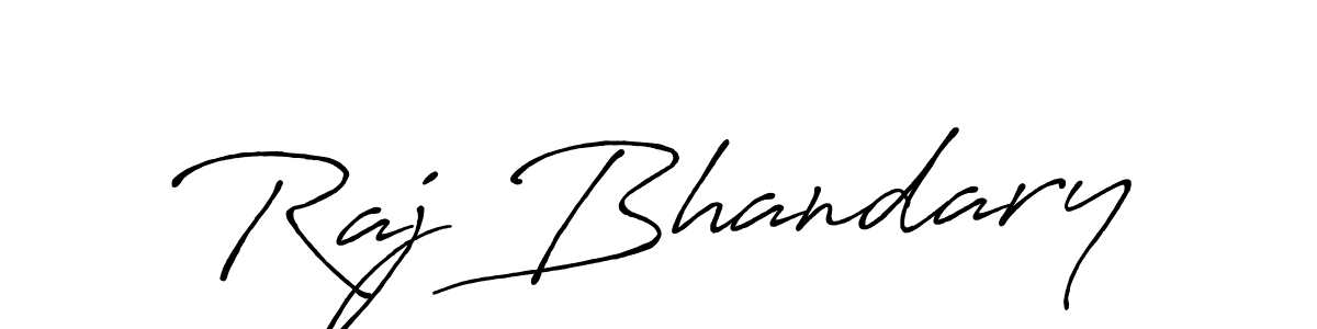 Use a signature maker to create a handwritten signature online. With this signature software, you can design (Antro_Vectra_Bolder) your own signature for name Raj Bhandary. Raj Bhandary signature style 7 images and pictures png