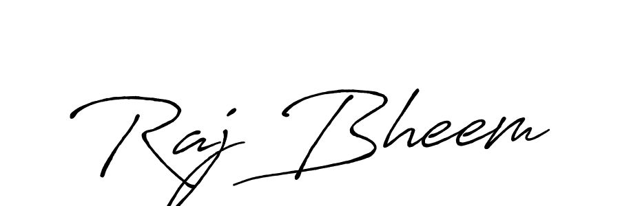 Use a signature maker to create a handwritten signature online. With this signature software, you can design (Antro_Vectra_Bolder) your own signature for name Raj Bheem. Raj Bheem signature style 7 images and pictures png