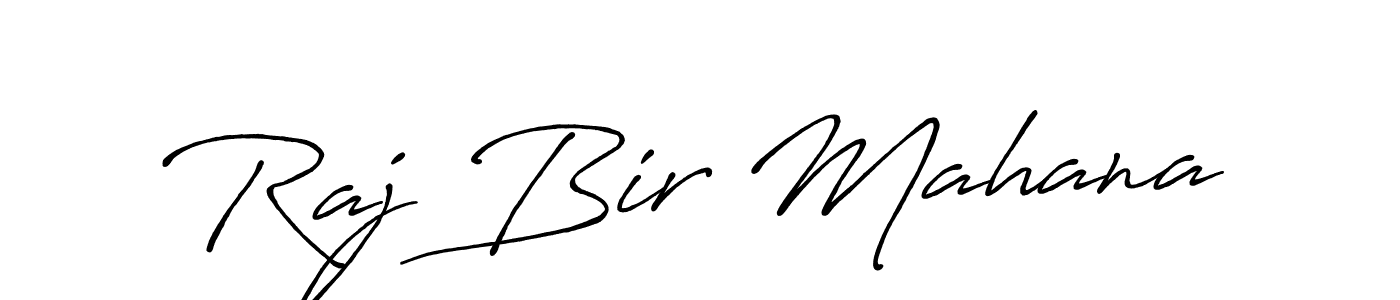 Use a signature maker to create a handwritten signature online. With this signature software, you can design (Antro_Vectra_Bolder) your own signature for name Raj Bir Mahana. Raj Bir Mahana signature style 7 images and pictures png