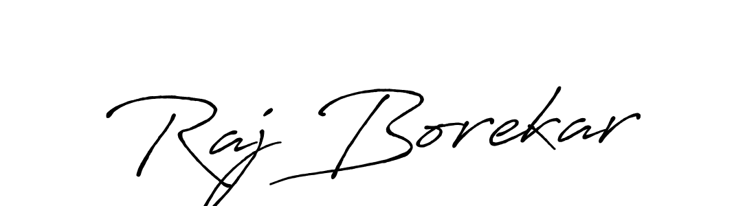 Design your own signature with our free online signature maker. With this signature software, you can create a handwritten (Antro_Vectra_Bolder) signature for name Raj Borekar. Raj Borekar signature style 7 images and pictures png