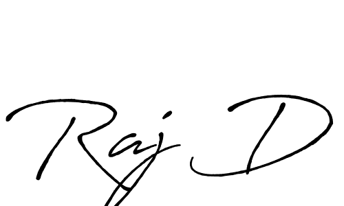 Create a beautiful signature design for name Raj D. With this signature (Antro_Vectra_Bolder) fonts, you can make a handwritten signature for free. Raj D signature style 7 images and pictures png