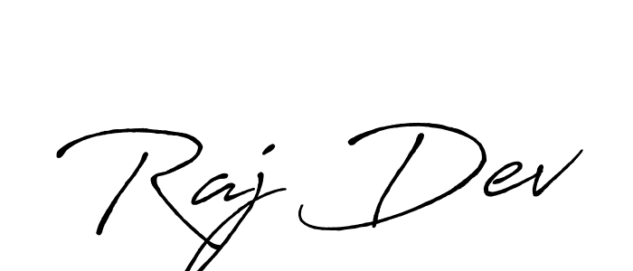 How to make Raj Dev signature? Antro_Vectra_Bolder is a professional autograph style. Create handwritten signature for Raj Dev name. Raj Dev signature style 7 images and pictures png